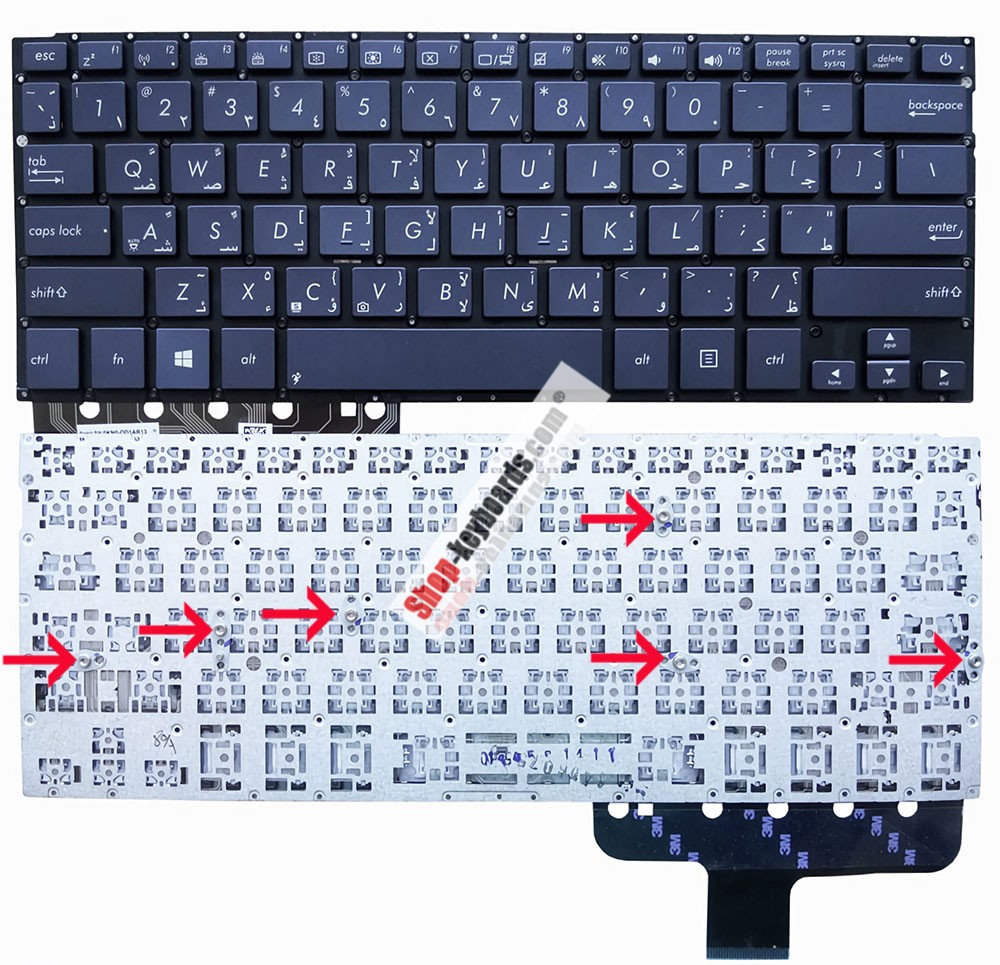 Asus 0KNB0-362BLA00 Keyboard replacement