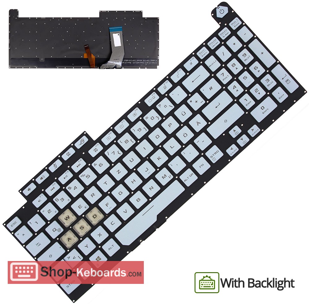 Asus ROG G712LWS-EV019T  Keyboard replacement