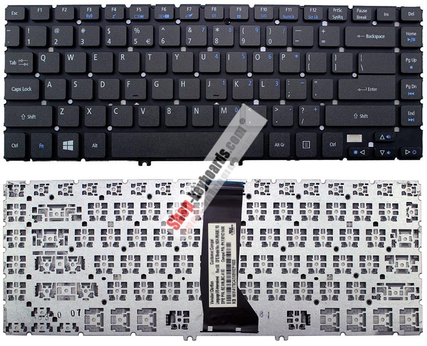 Acer Aspire R7-571-53338G75ass Keyboard replacement