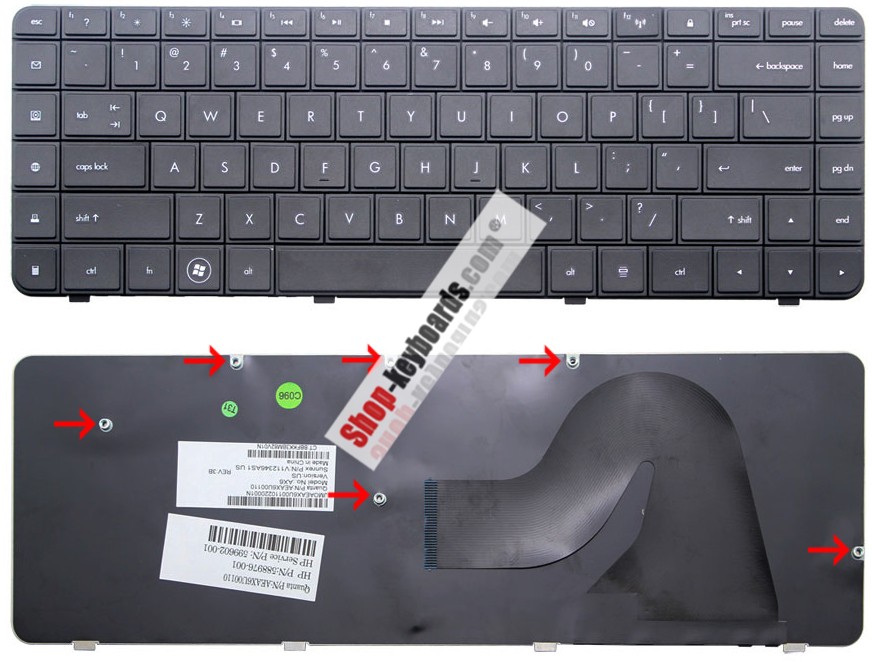 HP 9Z.N4SSF.106 Keyboard replacement