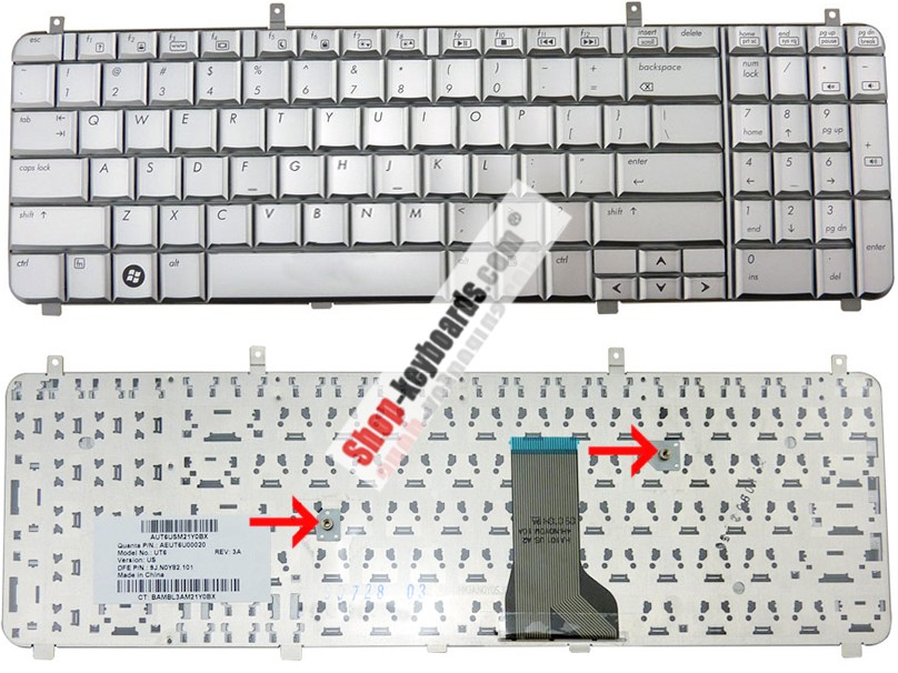 HP Aeut6p00020 Keyboard replacement