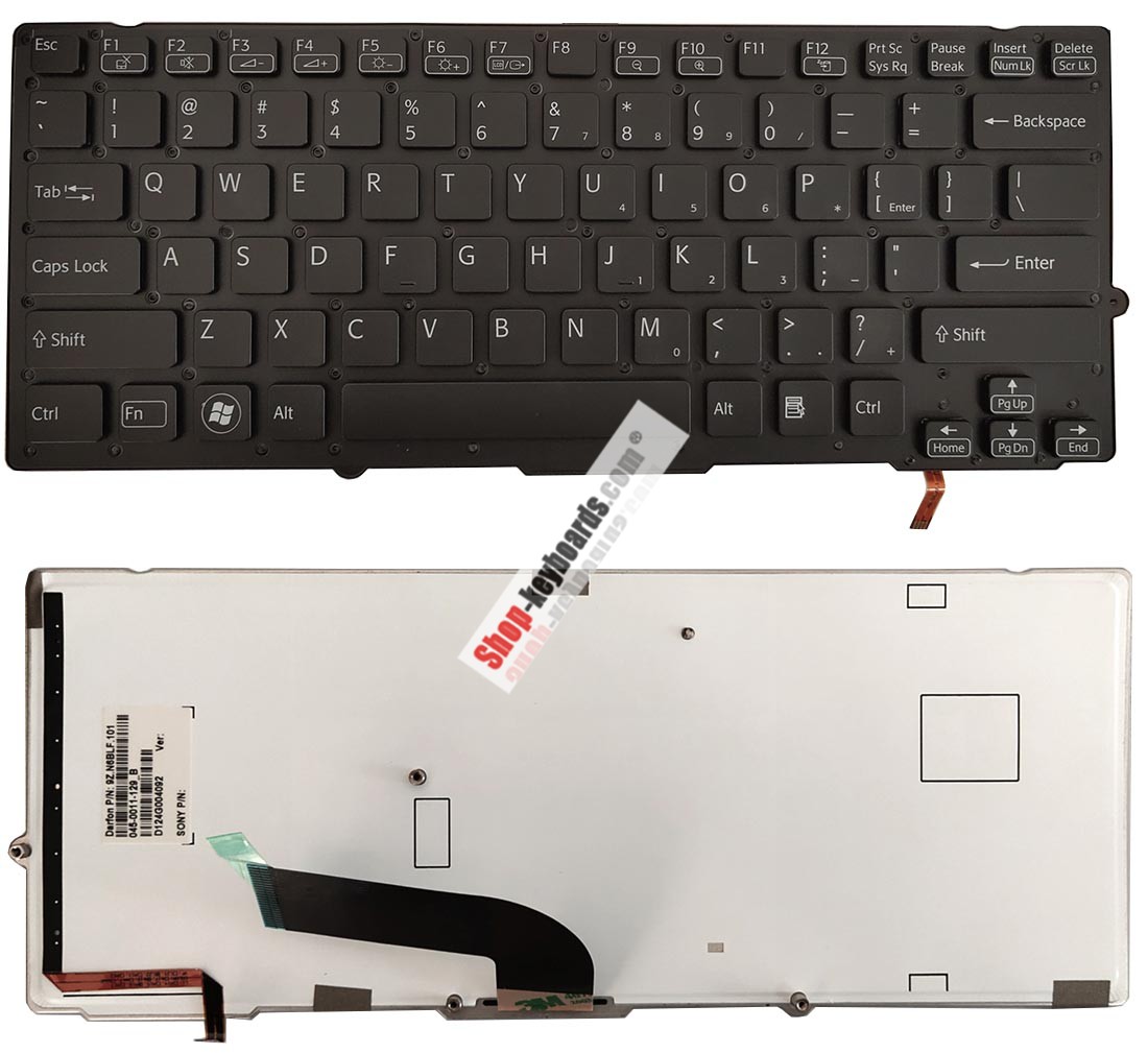 Sony 9Z.N6BBF.01E Keyboard replacement