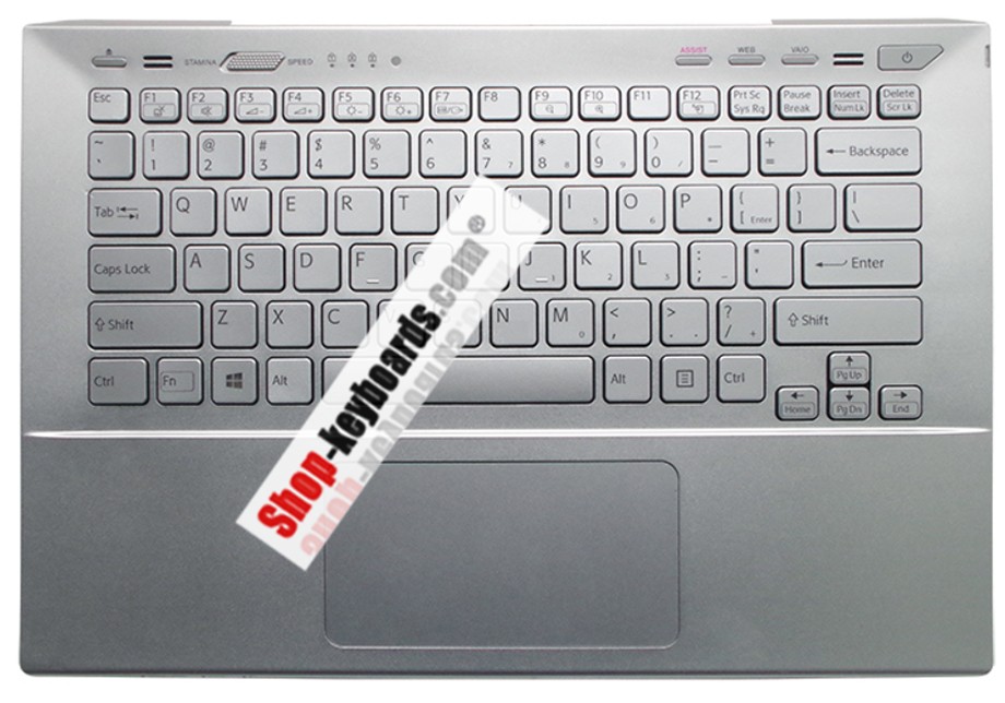 Sony 9Z.N6BBF.2OU Keyboard replacement