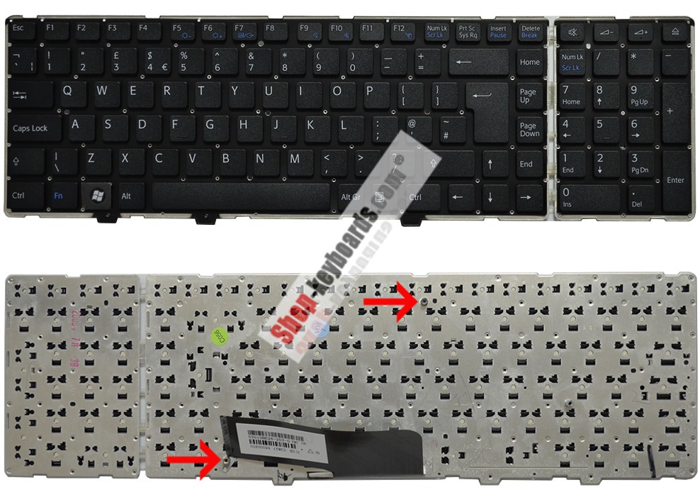Sony Vaio VGN-AW82 Keyboard replacement