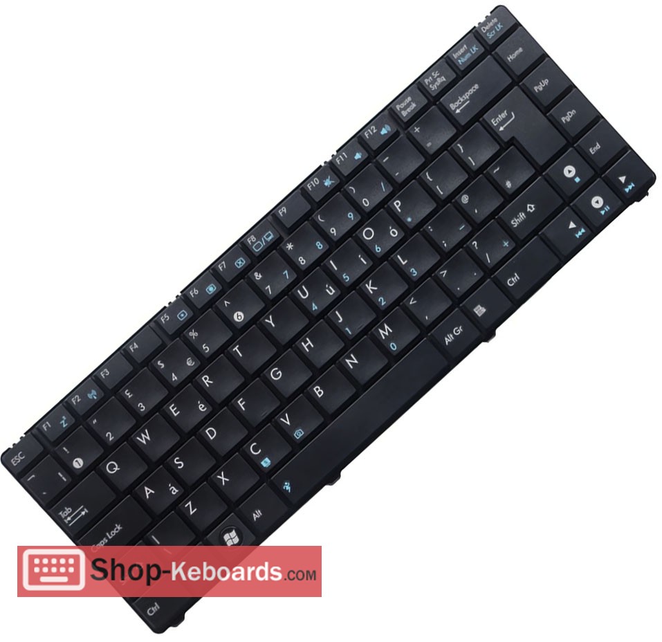 Asus 9J.N0Z82.B0G Keyboard replacement