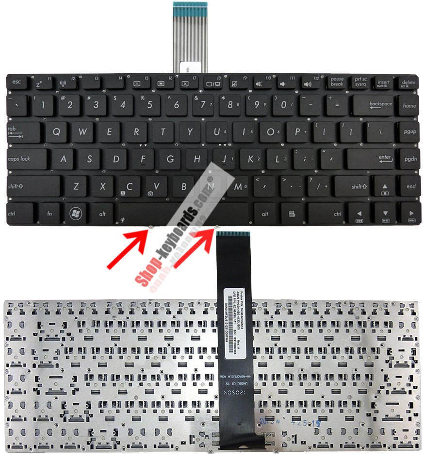 Asus 0KNB0-4620AR00 Keyboard replacement