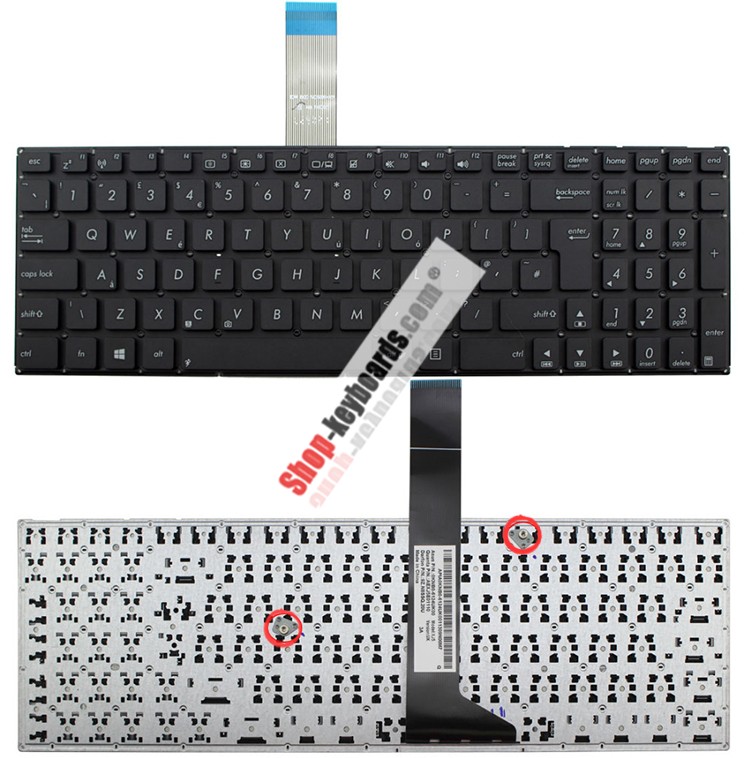 Asus 0KNB0-6124UK00 Keyboard replacement