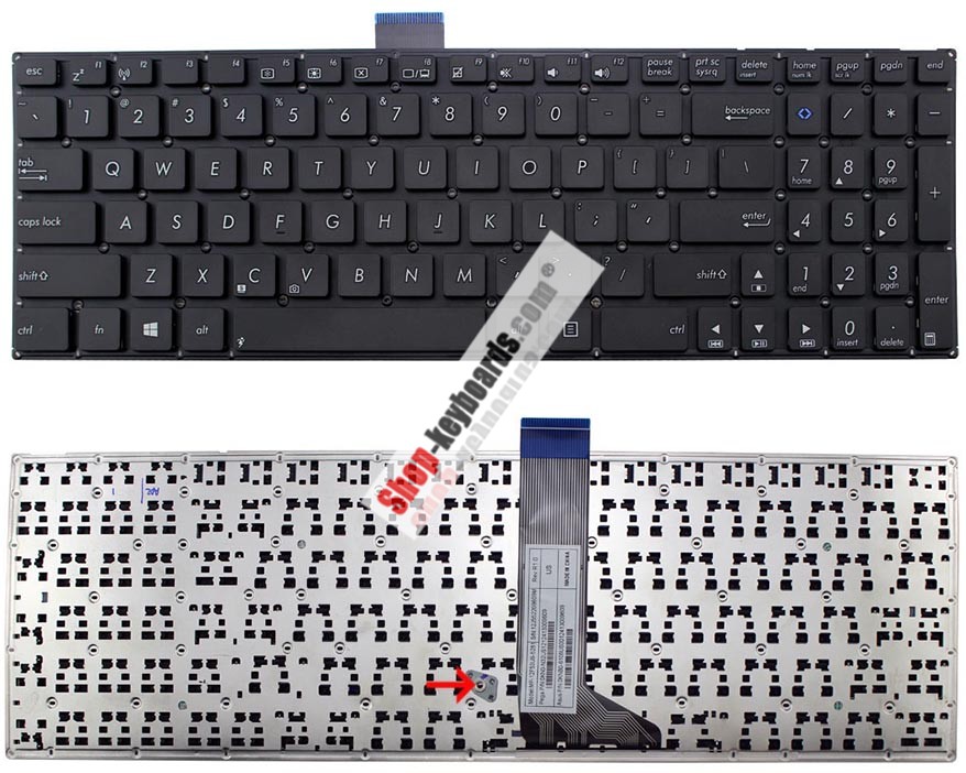 Asus MP-12F53A0-5282W Keyboard replacement