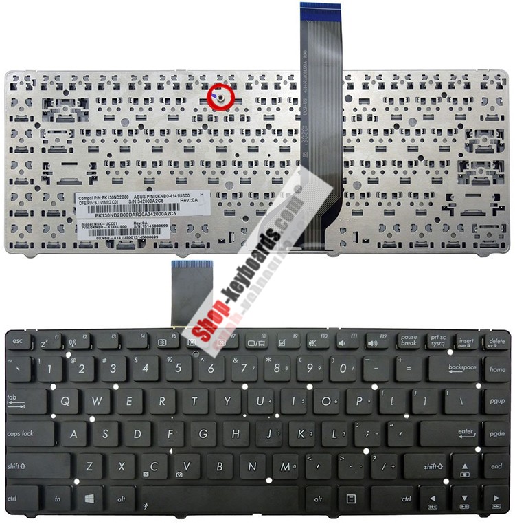 Asus 0KNB0-4620UI00 Keyboard replacement