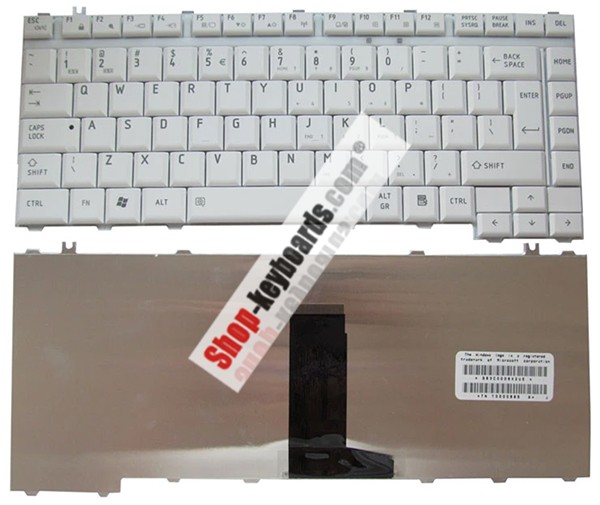 Toshiba 9J.N9082.R0F Keyboard replacement