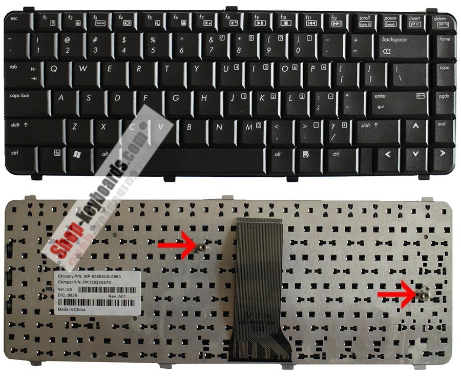 HP MP-05586LA-9301 Keyboard replacement