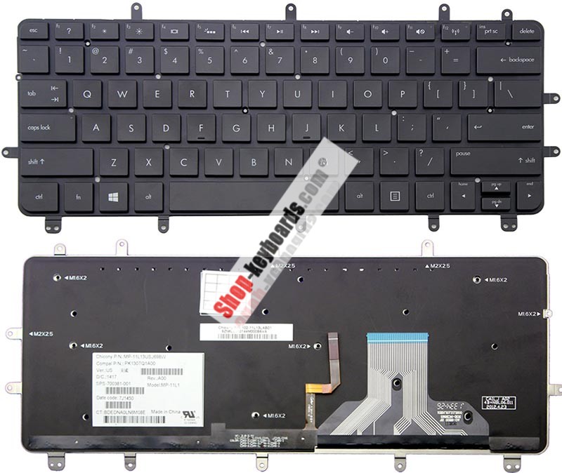 HP MP-11L10J0J698W Keyboard replacement