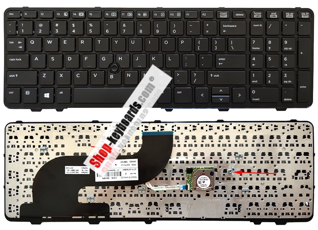 HP 738697-061 Keyboard replacement