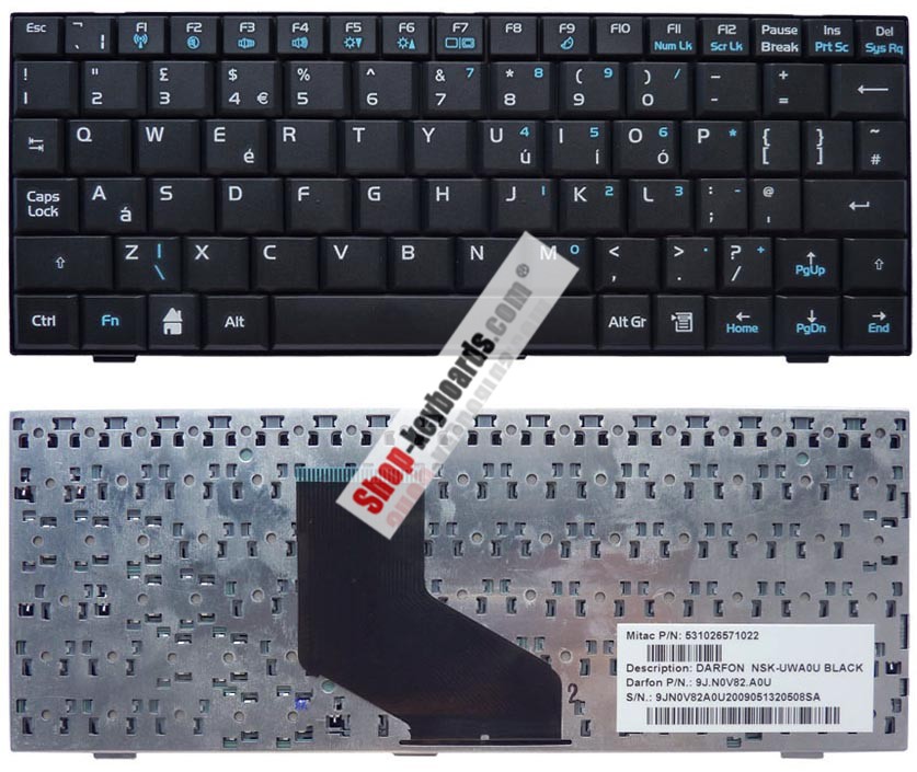 DFE 9J.N0V82.A0U Keyboard replacement