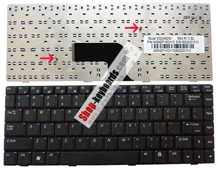 Asus K022462U1 Keyboard replacement