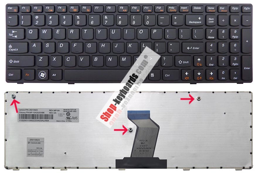 Lenovo G770E Keyboard replacement