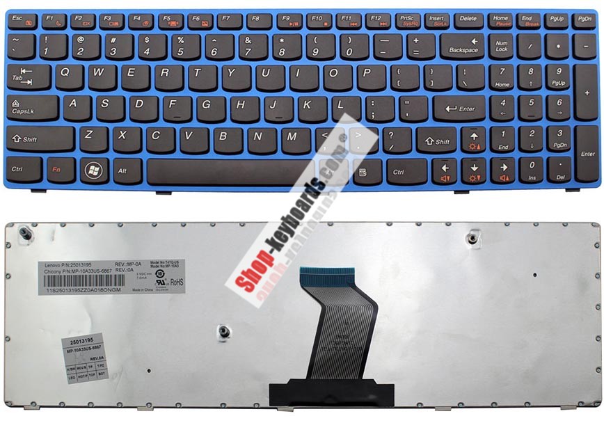 Lenovo 9Z.N5SSW.A0T Keyboard replacement