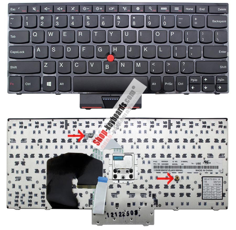 Lenovo 852-41731-B8A Keyboard replacement