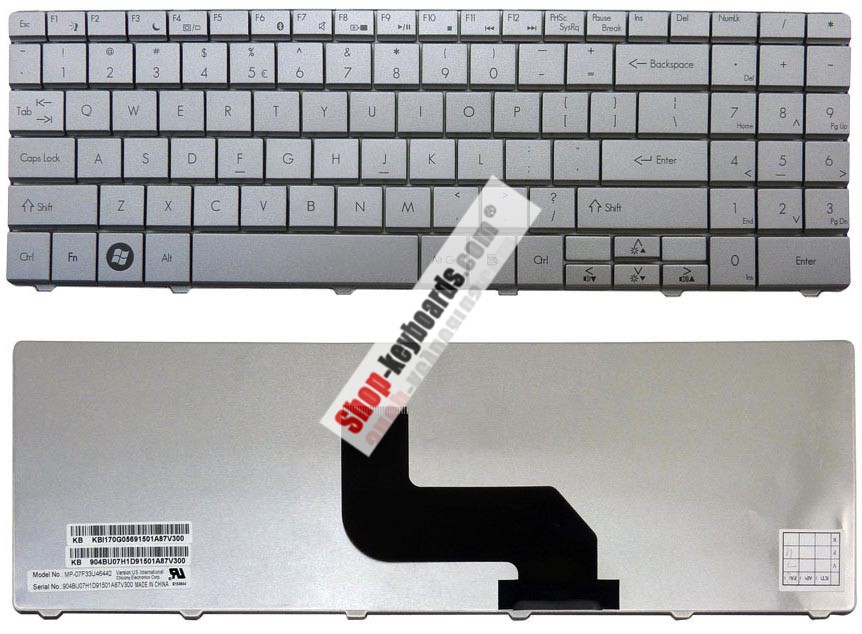 Packard Bell MP-07F36F0-698 Keyboard replacement