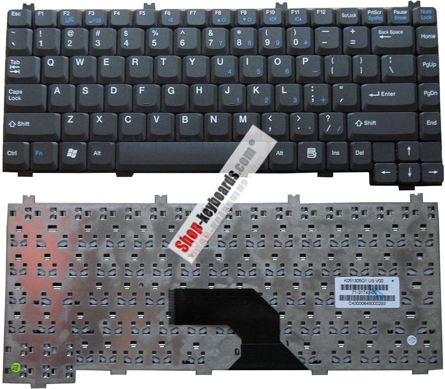 Fujitsu K011405h1 Keyboard replacement