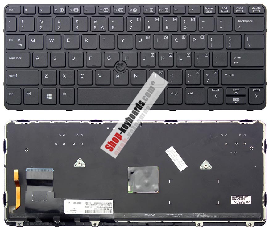 HP 735503-FL1  Keyboard replacement