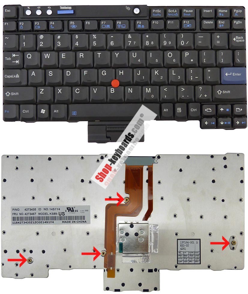 Lenovo KS-89US Keyboard replacement