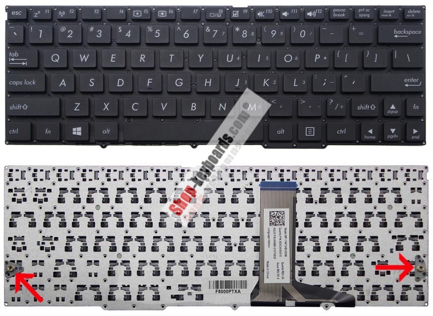 Asus 0KNB0-0131LA00 Keyboard replacement