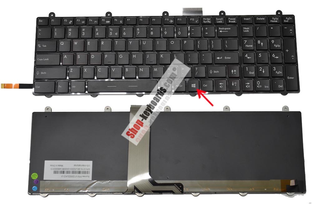 MSI GT70 0NE Keyboard replacement