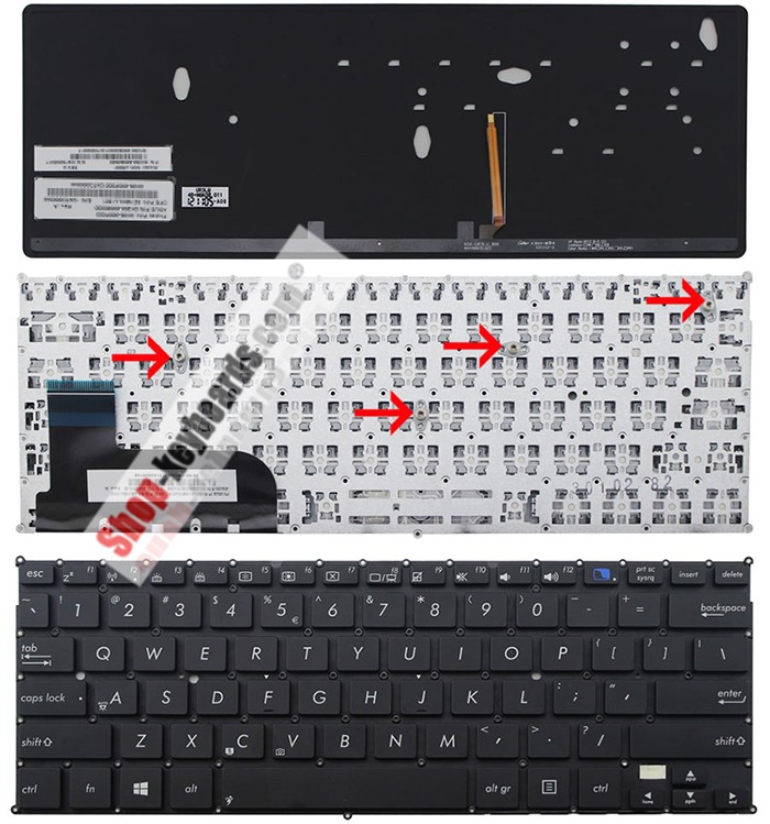 Asus 9Z.N8KLU.301 Keyboard replacement