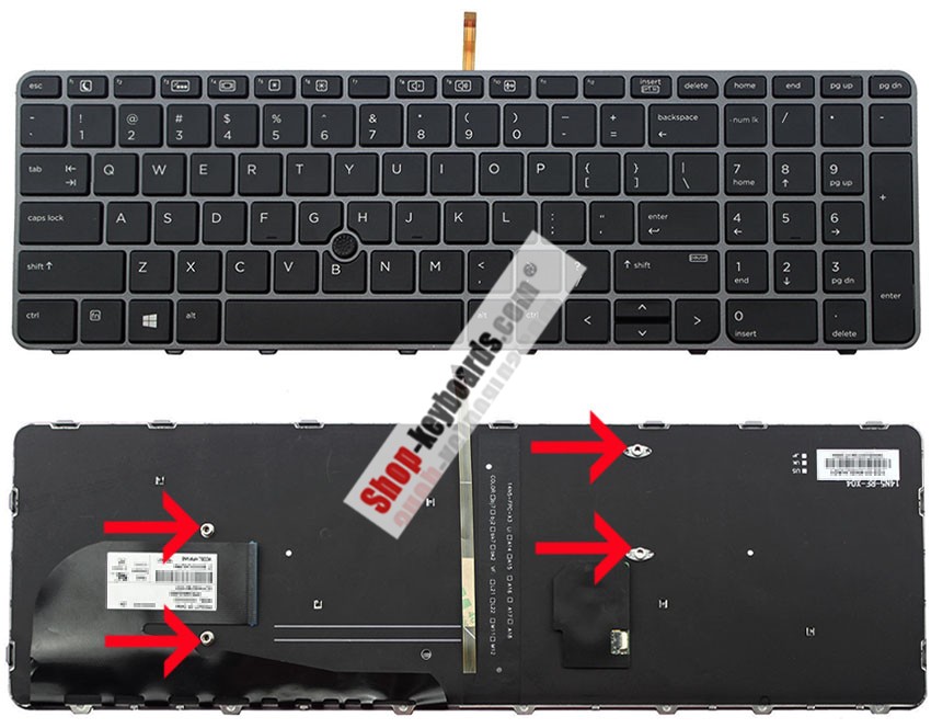 HP 836621-B31 Keyboard replacement