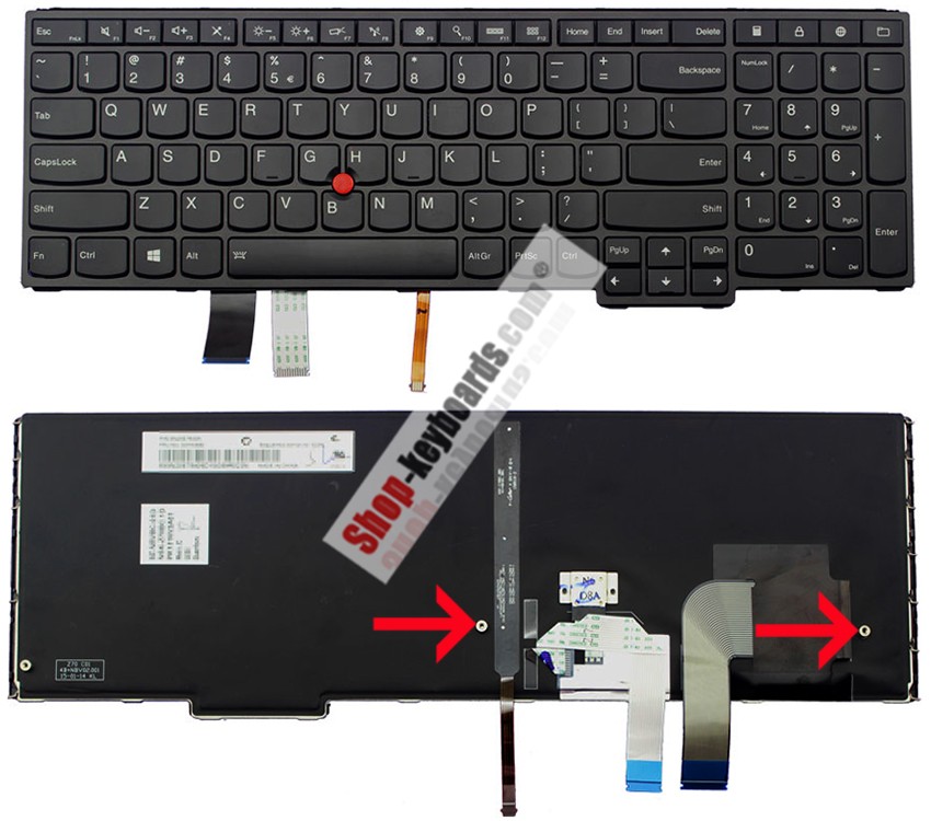 Lenovo MP-14A96B0J698 Keyboard replacement