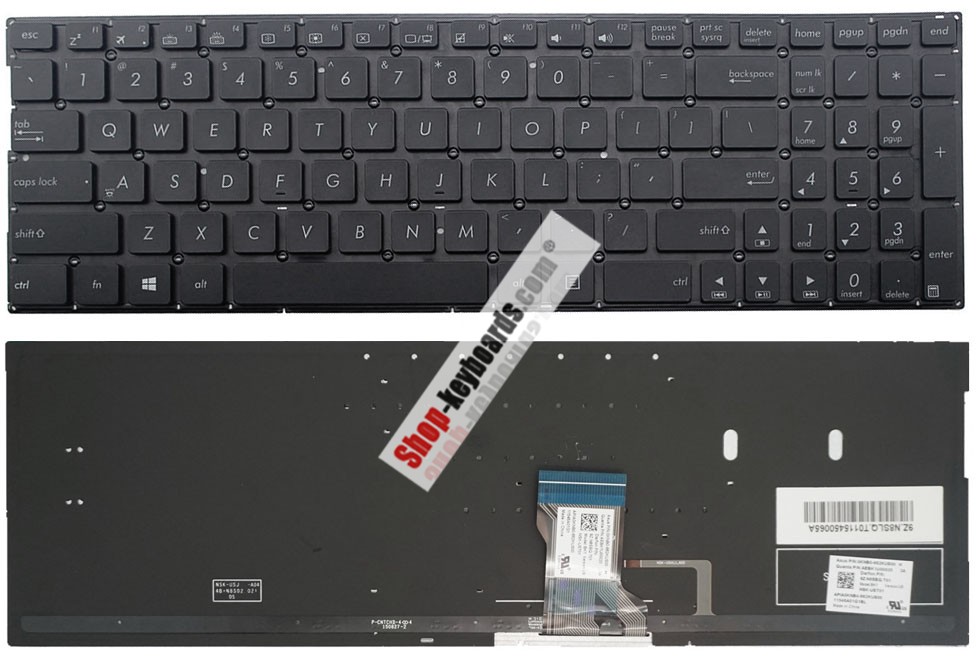 Asus 9Z.N8SBU.W0R Keyboard replacement