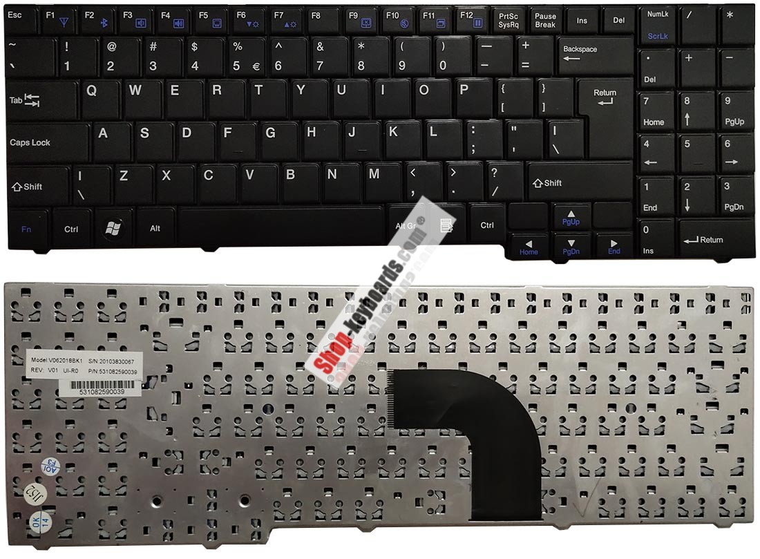 Packard Bell EasyNote W8933 Keyboard replacement
