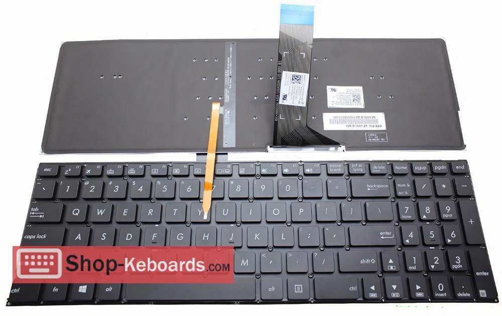 Asus 0KNB0-662HBE00  Keyboard replacement