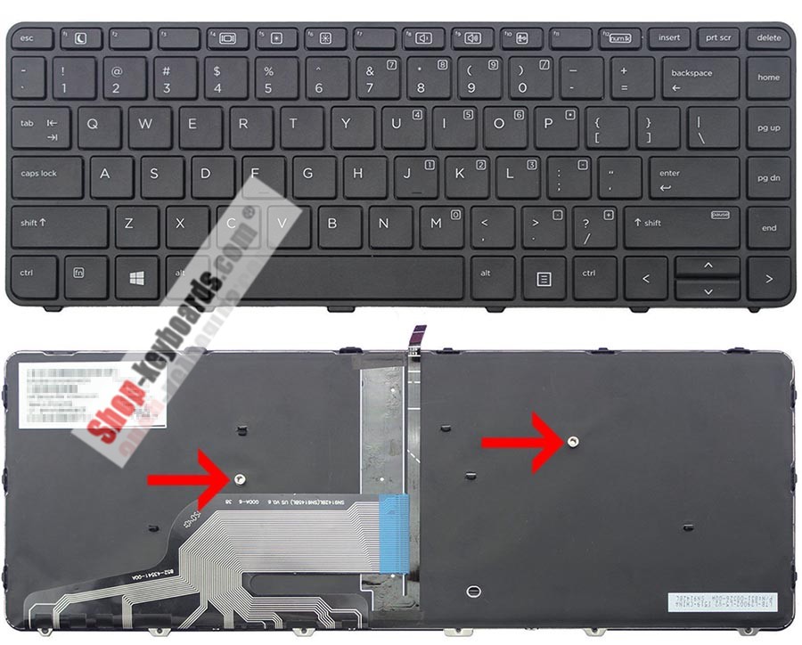 HP 826367-DH1 Keyboard replacement