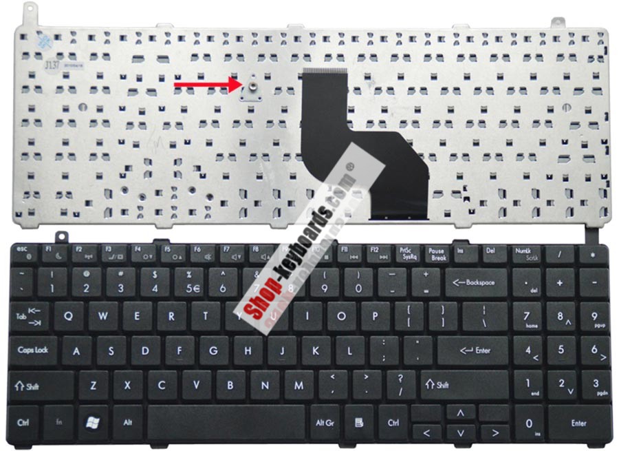 Hasee MP-08G63SU-9201H Keyboard replacement