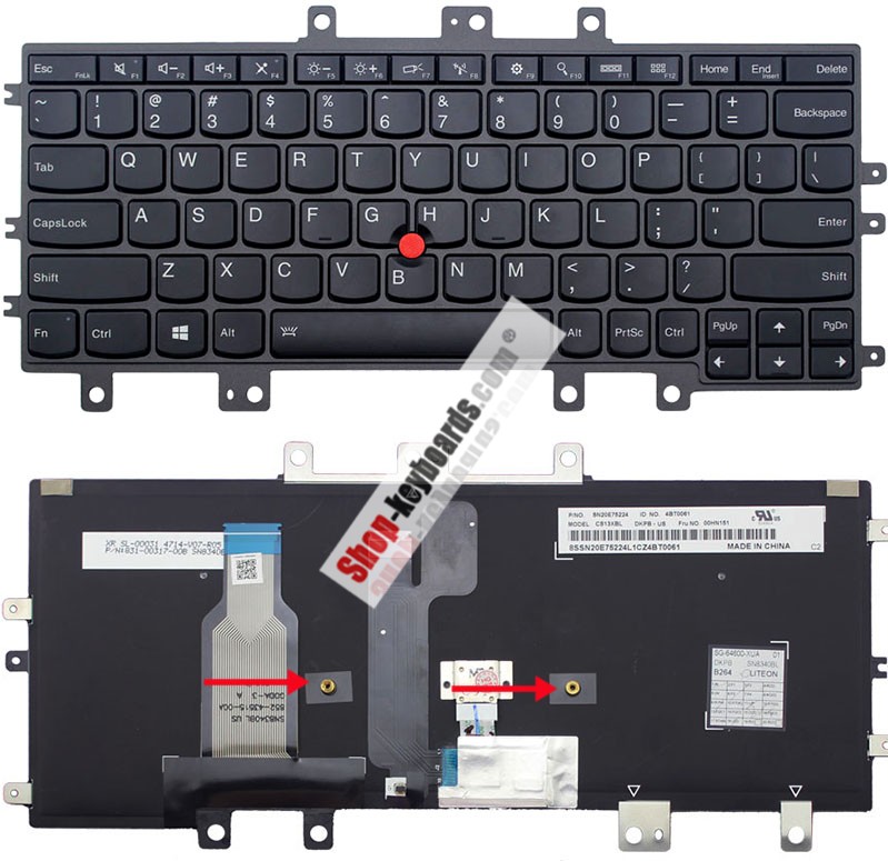Lenovo 03X7074 Keyboard replacement