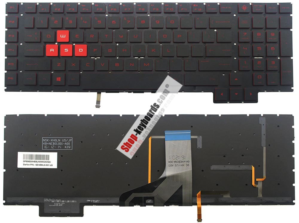 HP 9Z.NEBBQ.10J Keyboard replacement