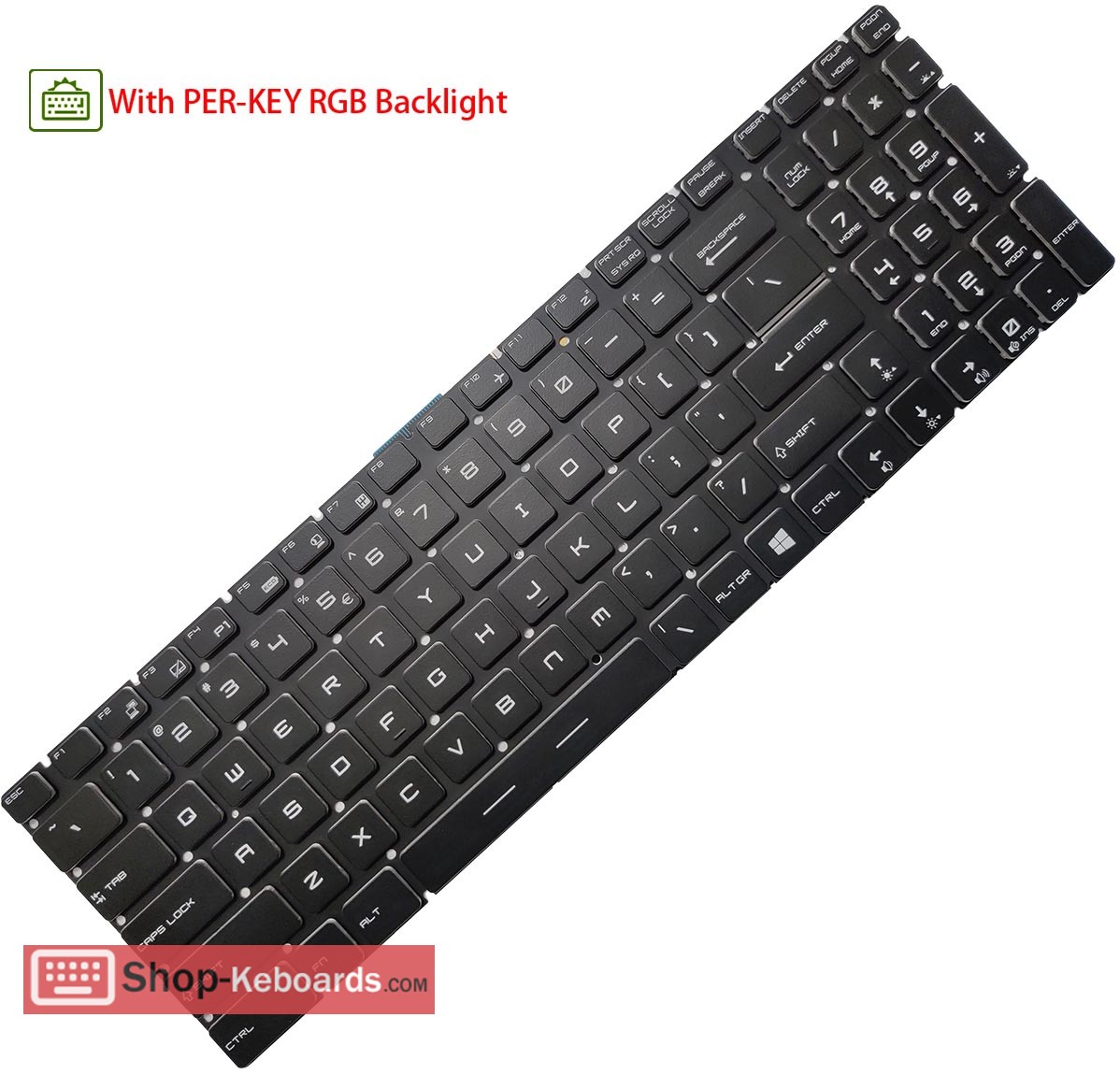 MSI GAMING GE75 10SFS-215XFR RAIDER Keyboard replacement