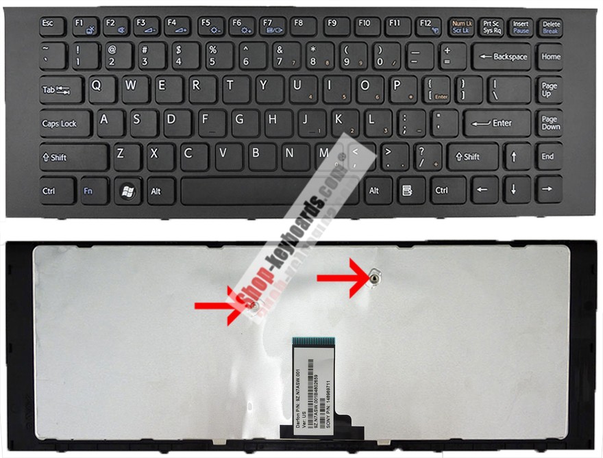Sony VAIO VGN-SR390J  Keyboard replacement