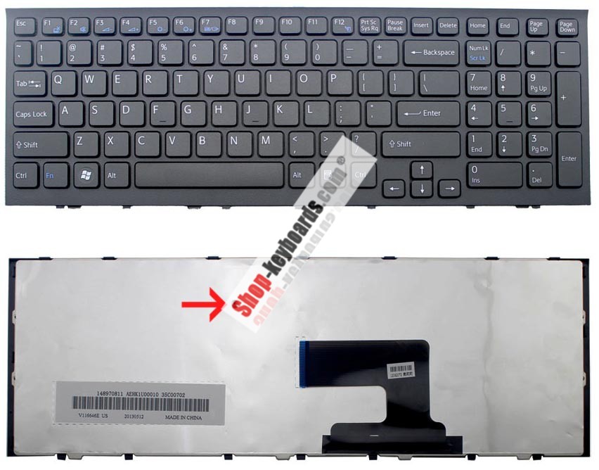 Sony 148981661 Keyboard replacement
