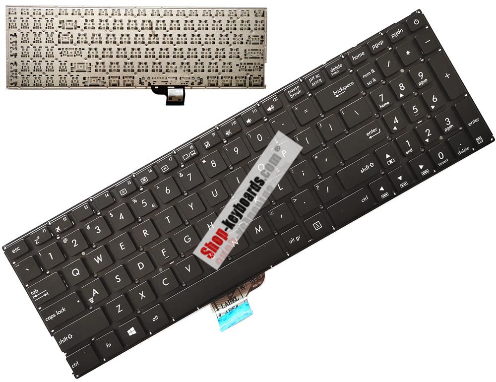 Asus 0KNB0-662QGE00 Keyboard replacement
