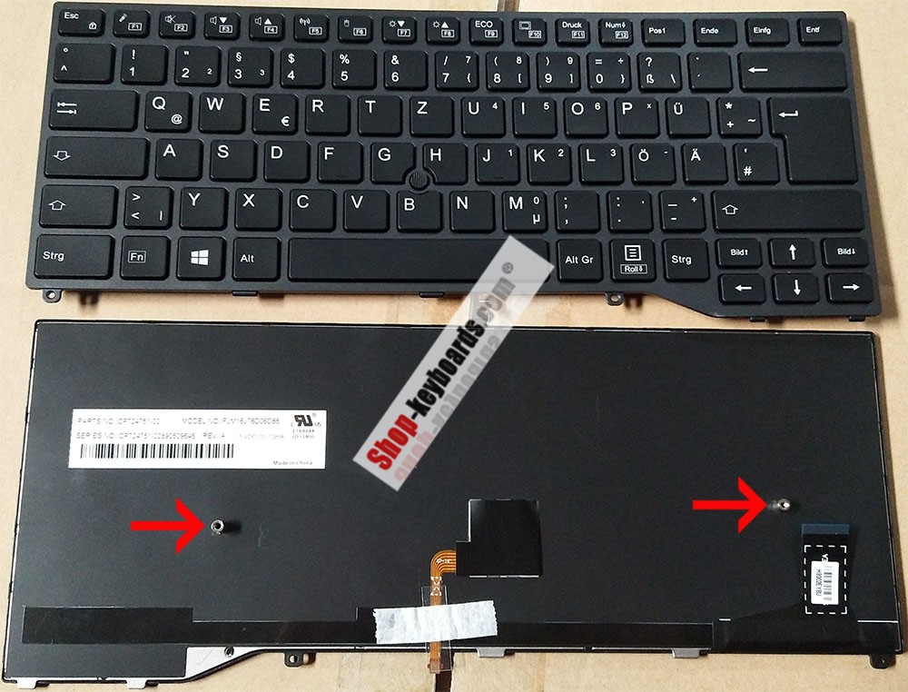 Fujitsu FJM16J76D06D85 Keyboard replacement