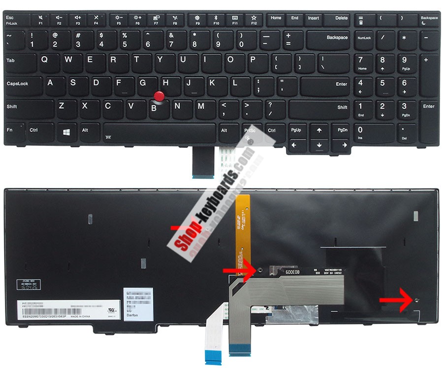 Lenovo ThinkPad E560P Keyboard replacement
