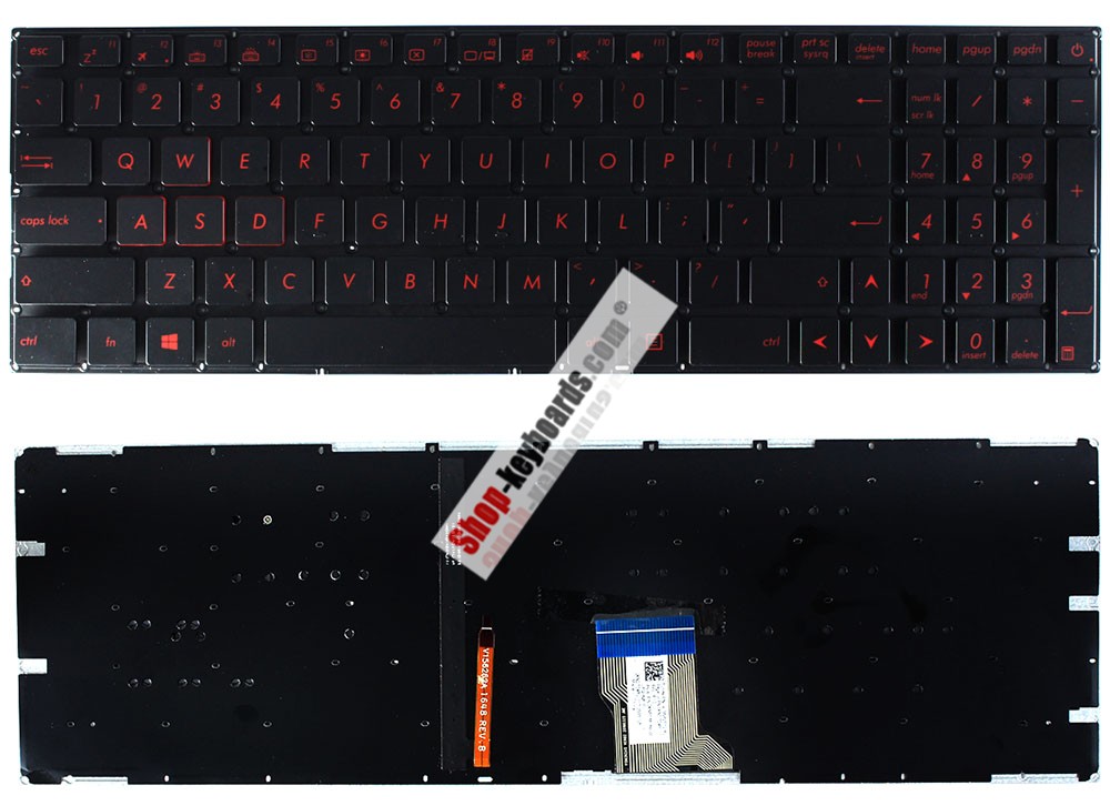 Asus 0KN1-3D2BE11  Keyboard replacement
