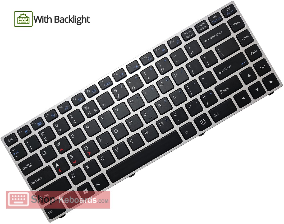 Clevo 6-80-P64F0-180-1  Keyboard replacement