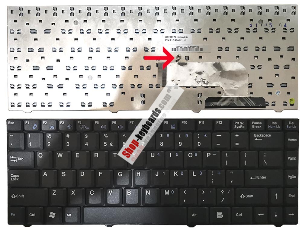 Sunrex K020627A1 Keyboard replacement