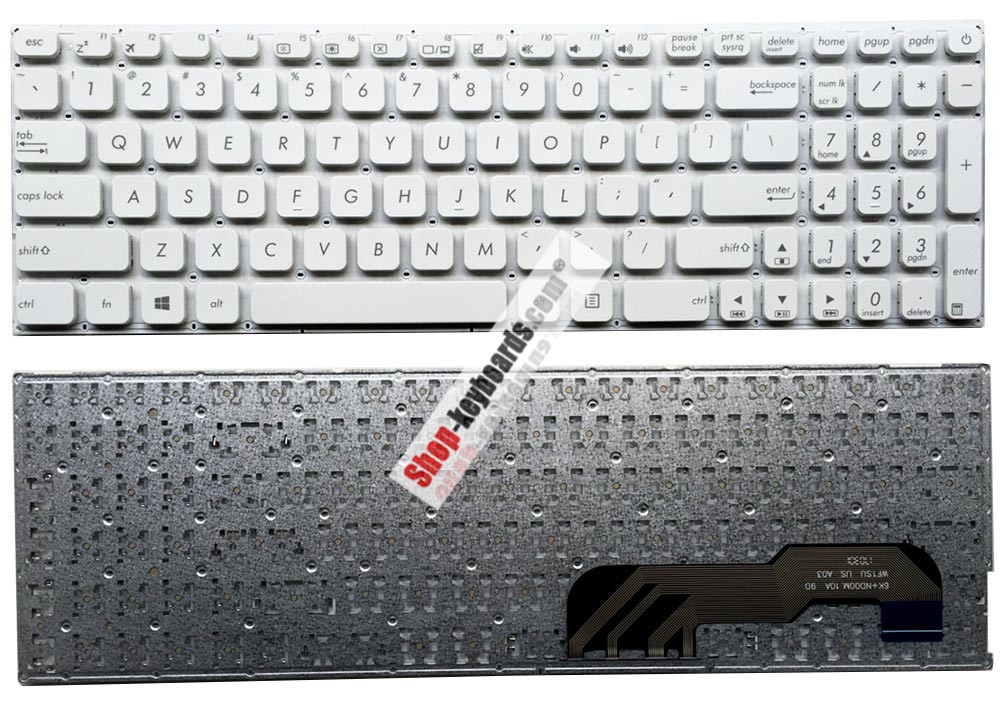 Asus 0KNB0-6724BE00 Keyboard replacement