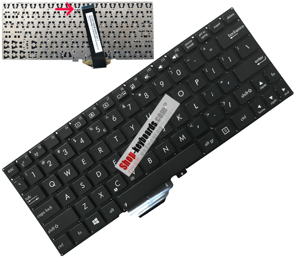Asus 0KNB0-0130PO00 Keyboard replacement