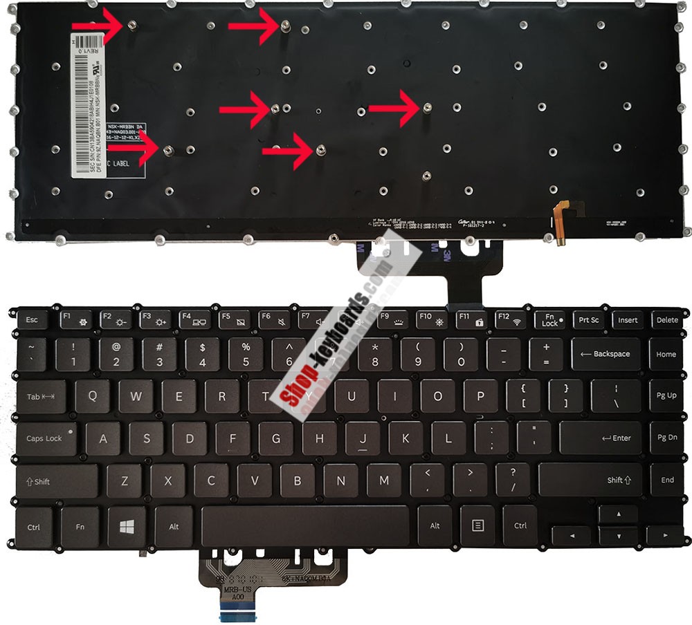 Samsung 9Z.NAQBN.B01 Keyboard replacement